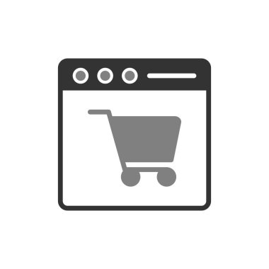 çevrimiçi alışveriş simgesi vektör illüstrasyonu