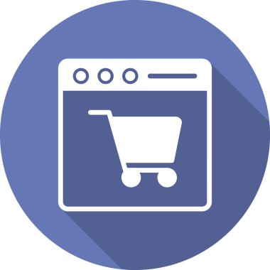 çevrimiçi alışveriş simgesi vektör illüstrasyonu