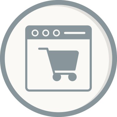 çevrimiçi alışveriş simgesi vektör illüstrasyonu