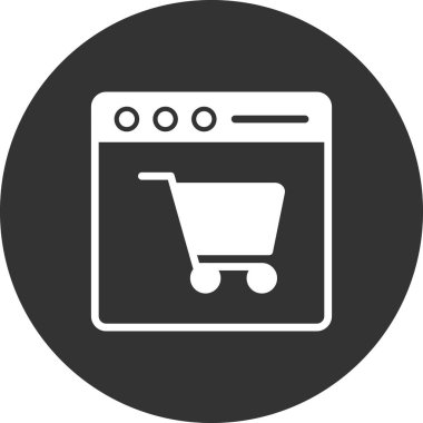 çevrimiçi alışveriş simgesi vektör illüstrasyonu