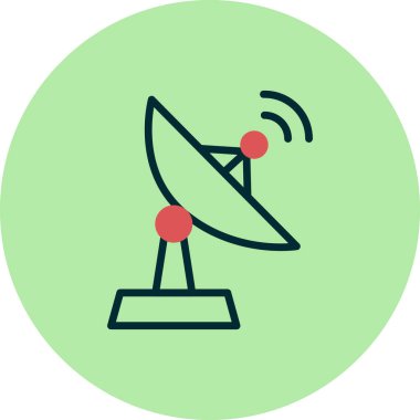 uydu anten simgesi. özet vektör illüstrasyonu. 