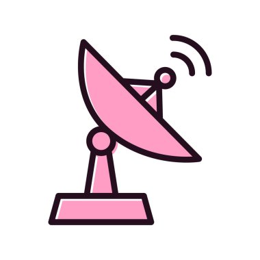 uydu anten simgesi. özet vektör illüstrasyonu. 