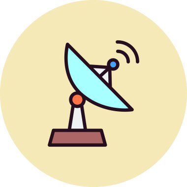 uydu anten simgesi. özet vektör illüstrasyonu. 