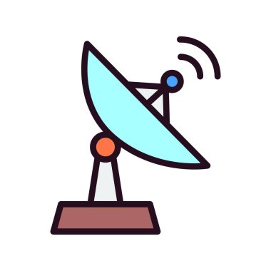 uydu anten simgesi. özet vektör illüstrasyonu. 