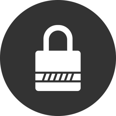 asma kilit ikon vektör çizimi