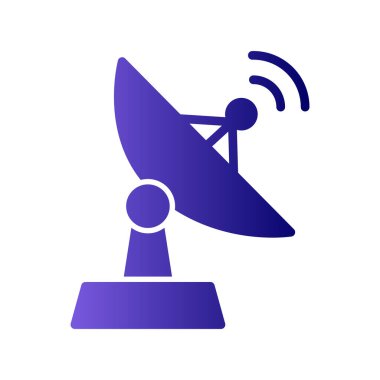 uydu anten simgesi. özet vektör illüstrasyonu. 