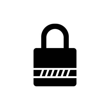 asma kilit ikon vektör çizimi