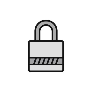 asma kilit ikon vektör çizimi