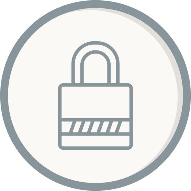 asma kilit ikon vektör çizimi