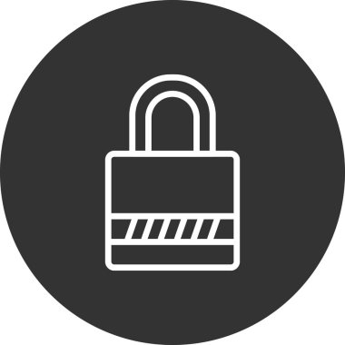 asma kilit ikon vektör çizimi