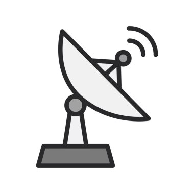 uydu anten simgesi. özet vektör illüstrasyonu. 