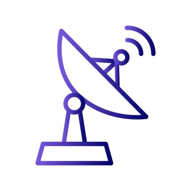 uydu anten simgesi. özet vektör illüstrasyonu. 
