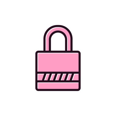 asma kilit ikon vektör çizimi