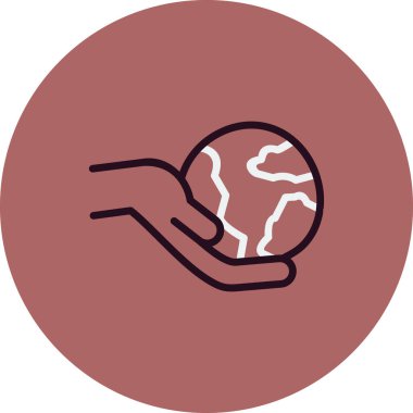 Toprak küresi ikon vektör çizimi. Gezegeni Kurtarın
