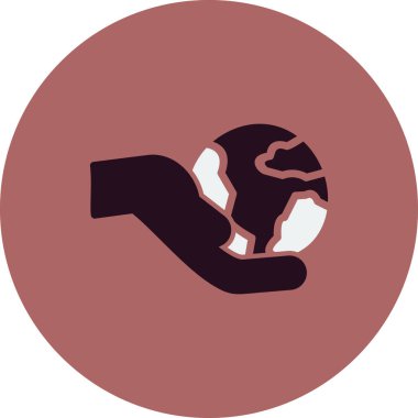 Toprak küresi ikon vektör çizimi. Gezegeni Kurtarın