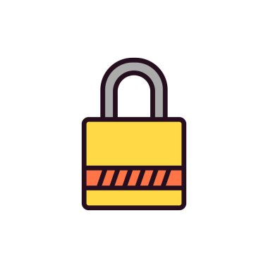 asma kilit ikon vektör çizimi