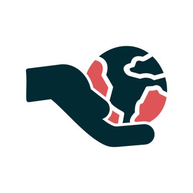 Toprak küresi ikon vektör çizimi. Gezegeni Kurtarın