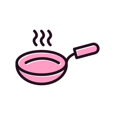 kızartma pan simgesi vektör illüstrasyon tasarımı 