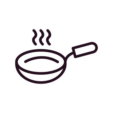 kızartma pan simgesi vektör illüstrasyon tasarımı 