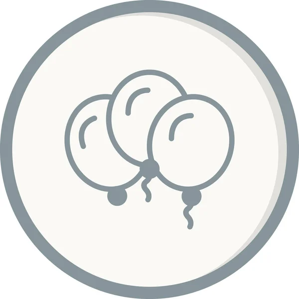 Μπαλόνια Απλές Εικονίδιο Εικονογράφηση Διάνυσμα — Διανυσματικό Αρχείο