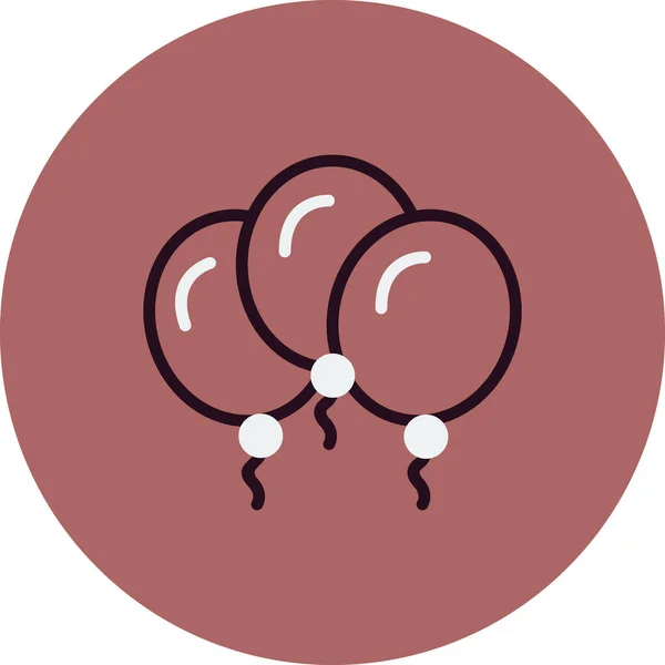 Balloons Simple Icon Vector Illustration — Stock Vector