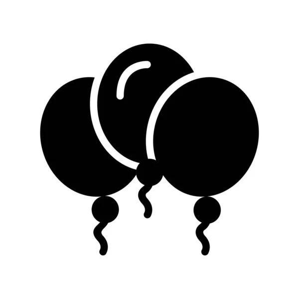Ballonnen Eenvoudige Pictogram Vectorillustratie — Stockvector