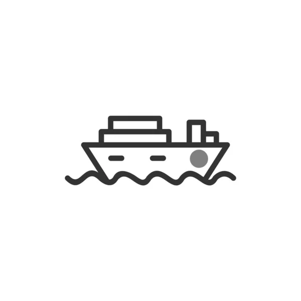 Cruise Ship Eenvoudig Pictogram Vector Illustratie — Stockvector