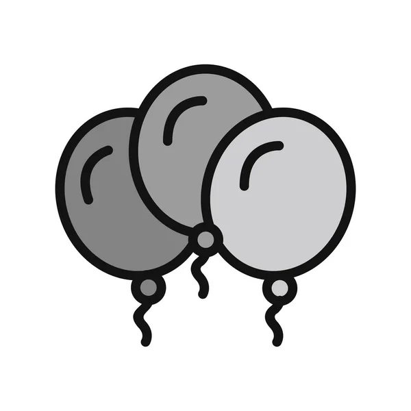 Μπαλόνια Απλές Εικονίδιο Εικονογράφηση Διάνυσμα — Διανυσματικό Αρχείο