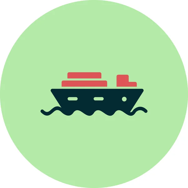 Kreuzfahrtschiff Einfaches Symbol Vektorillustration — Stockvektor
