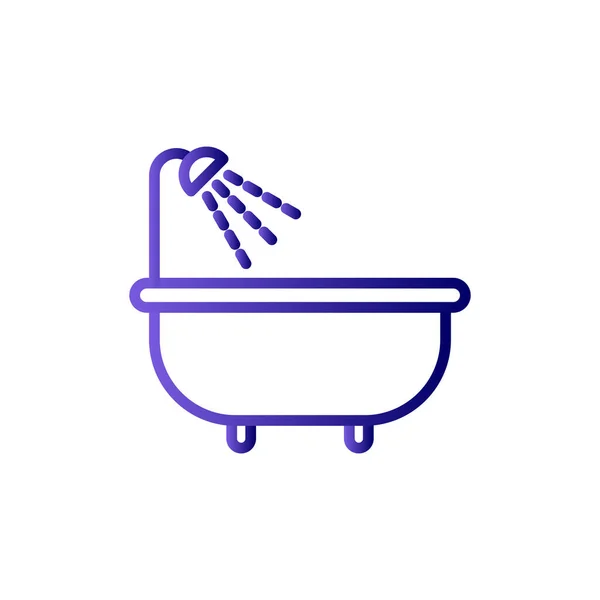 Μπάνιο Απλό Εικονίδιο Διανυσματική Απεικόνιση — Διανυσματικό Αρχείο