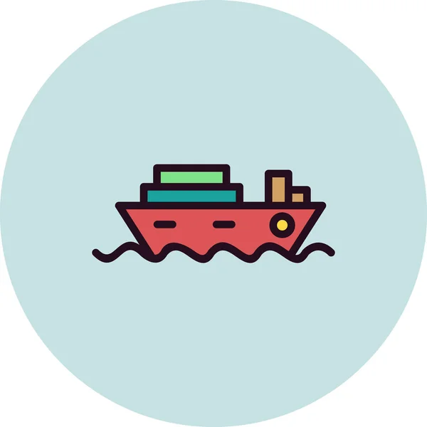Cruise Ship Egyszerű Ikon Vektor Illusztráció — Stock Vector