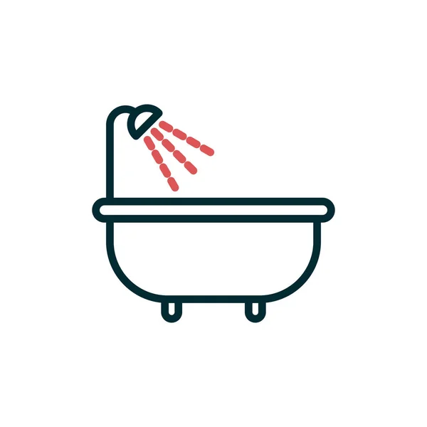Basit Banyo Simgesi Vektör Illüstrasyonu — Stok Vektör
