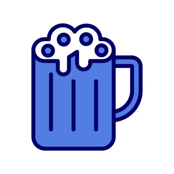 Bier Einfaches Symbol Vektorillustration — Stockvektor