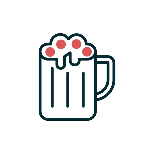 Bier Einfaches Symbol Vektorillustration — Stockvektor