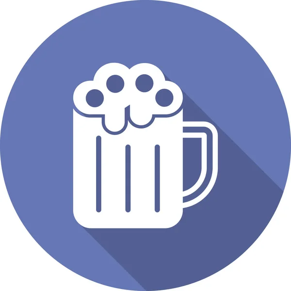 ビールのシンプルなアイコン ベクトルイラスト — ストックベクタ