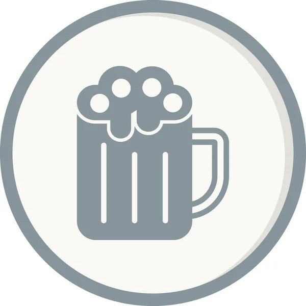 Bier Einfaches Symbol Vektorillustration — Stockvektor