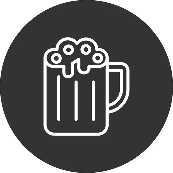 Bier Einfaches Symbol Vektorillustration — Stockvektor