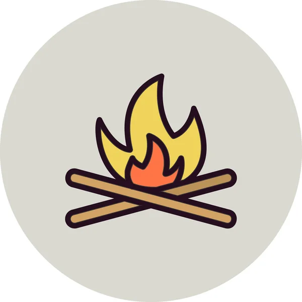 Şenlik Ateşi Web Simgesi Vektör Illüstrasyonu — Stok Vektör