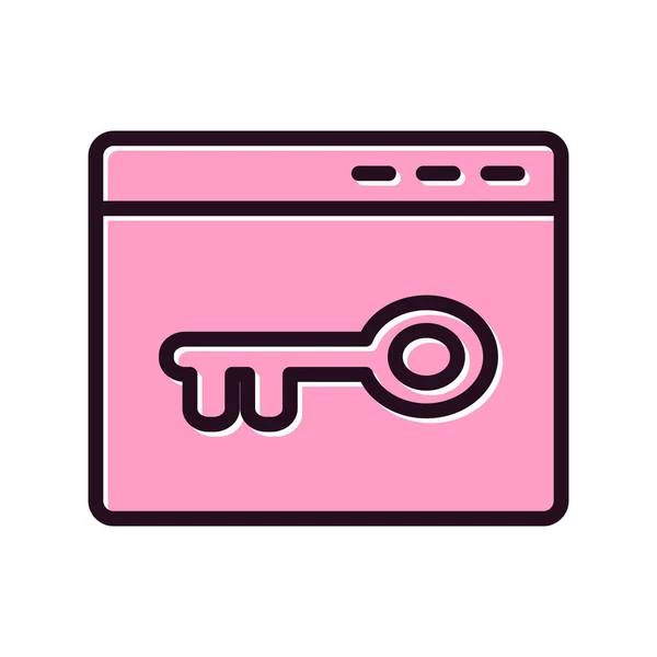 Browser Keyword Password Icon Simple Vector Design — Vector de stock
