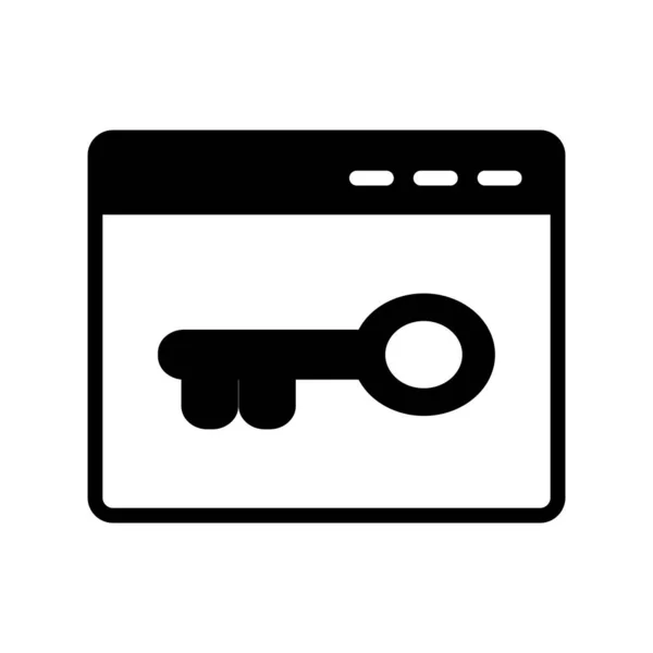 Browser Keyword Password Icon Simple Vector Design — Archivo Imágenes Vectoriales
