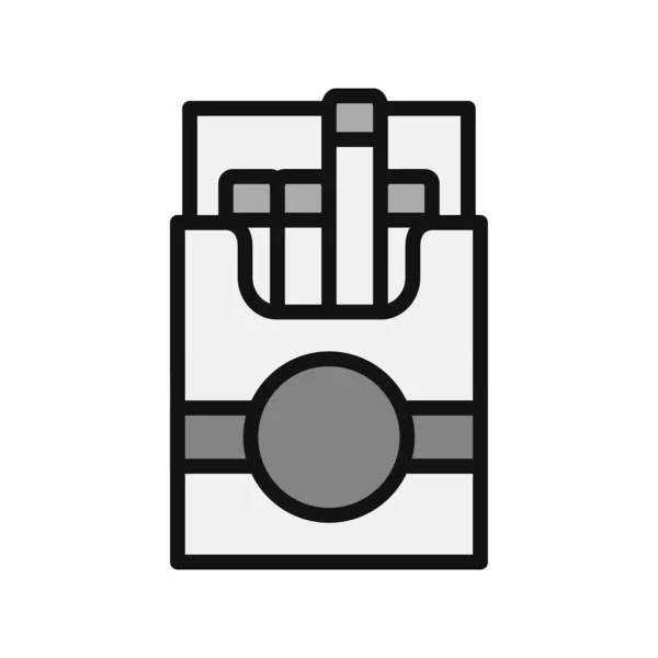 Ilustración Vectorial Del Icono Cigerate Pack — Vector de stock