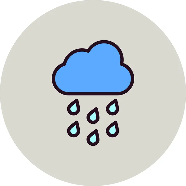 Rain Cloud Icon Vector Illustration Design — Image vectorielle