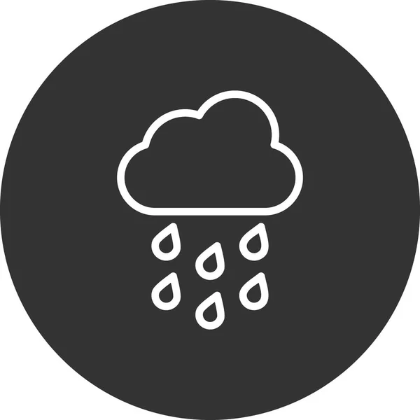 Rain Cloud Icon Vector Illustration Design — Image vectorielle