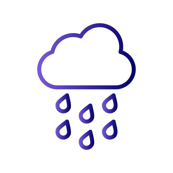 Rain Cloud Icon Vector Illustration Design — Image vectorielle