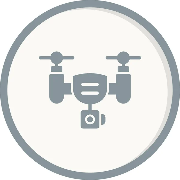 Een Drone Web Icoon Eenvoudige Illustratie — Stockvector