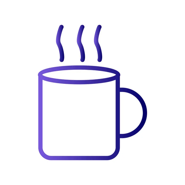 Coffee Cup Icon Vector Thin Line Sign Isolated Illustration — Image vectorielle