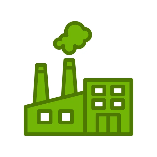 Fabrikgebäude Symbol Vektor Illustration — Stockvektor