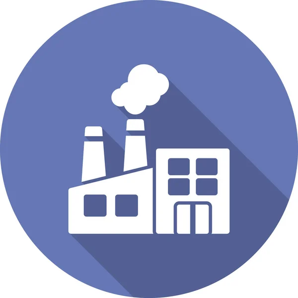 Ikona Budynku Fabrycznego Ilustracja Wektora — Wektor stockowy