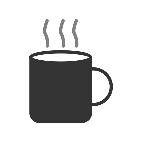 Coffee Cup Icon Vector Thin Line Sign Isolated Illustration — Archivo Imágenes Vectoriales