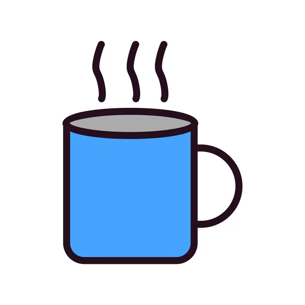 Coffee Cup Icon Vector Thin Line Sign Isolated Illustration — Image vectorielle